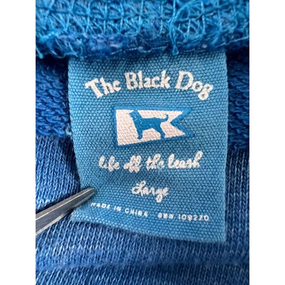 The Black Dog Women's Cowl Neck Drawstring Sweatshirt Pullover Blue Size L - Picture 4 of 9